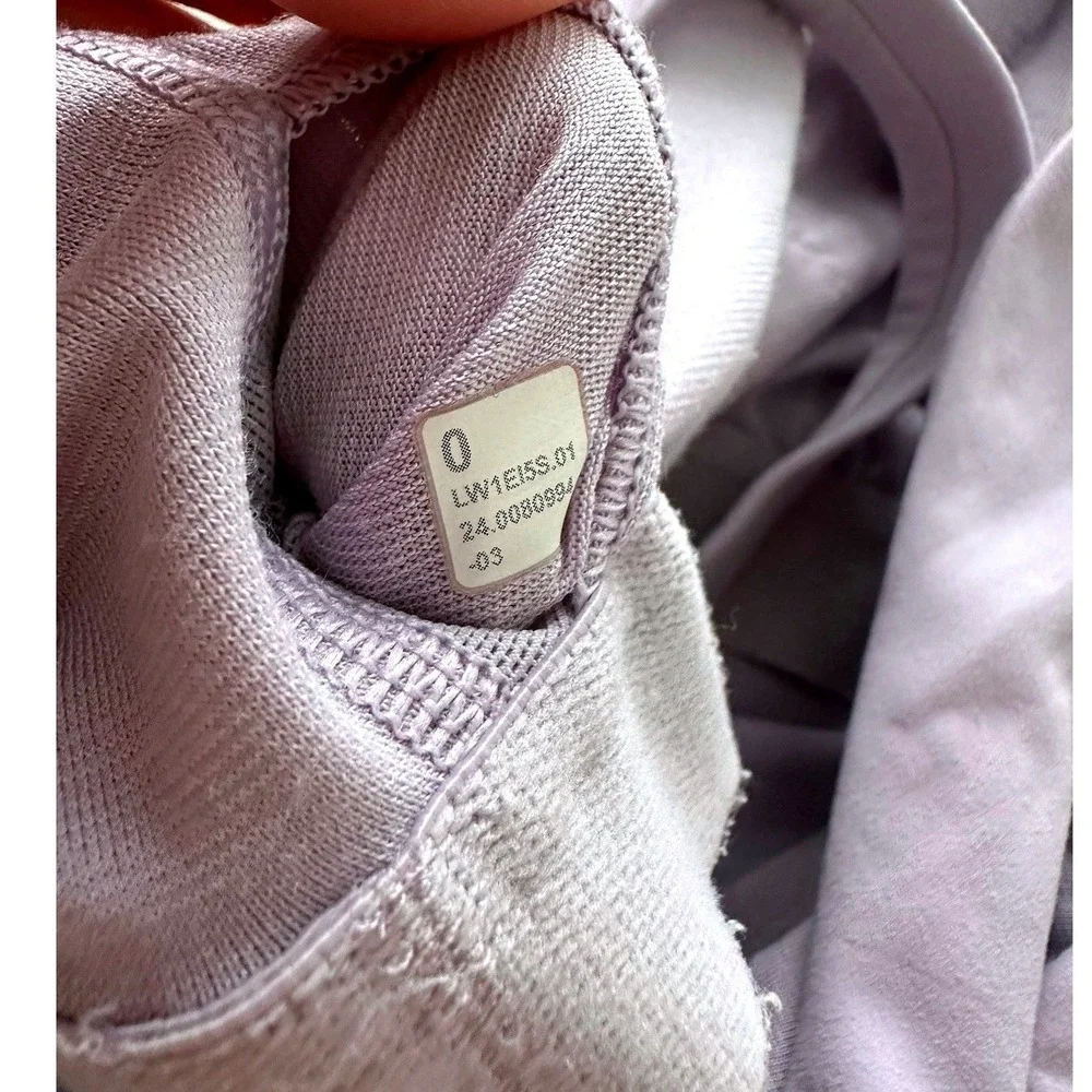 lululemon Everlux Asymmetrical Tennis Tank Top size 0 in Lilac